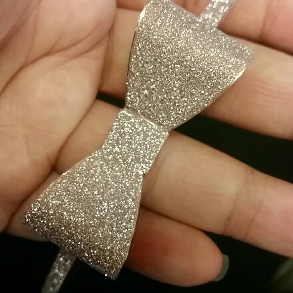 RoseGold Glittery Headband with Bow