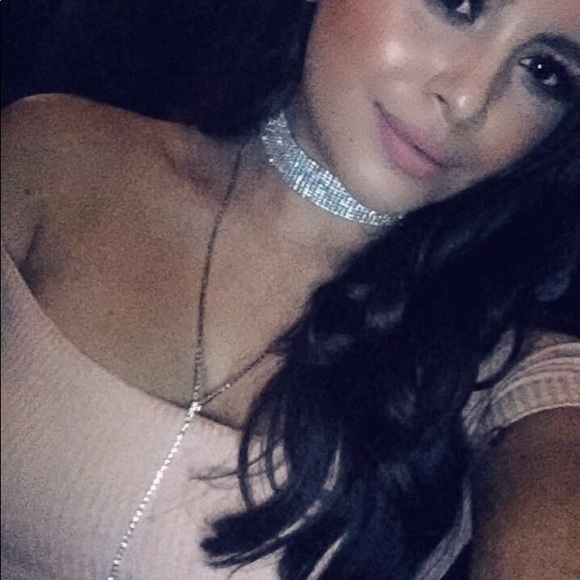 Silver Rhinestone chocker - Picture 2 of 4