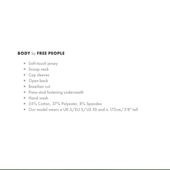 😍 Free People Black Open Back Bodysuit 😍 - Picture 5 of 5