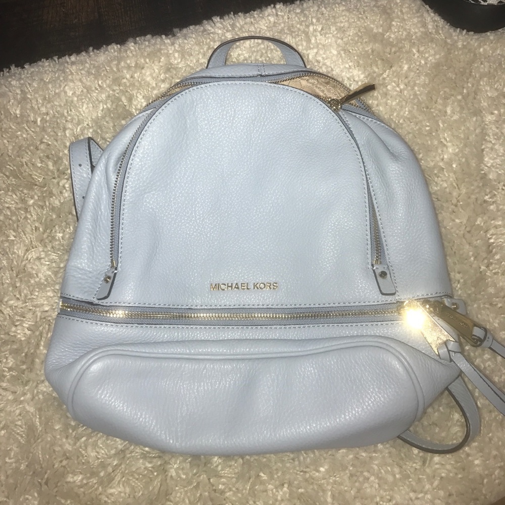 Light Blue Michael Kors Mini Backpack!!!