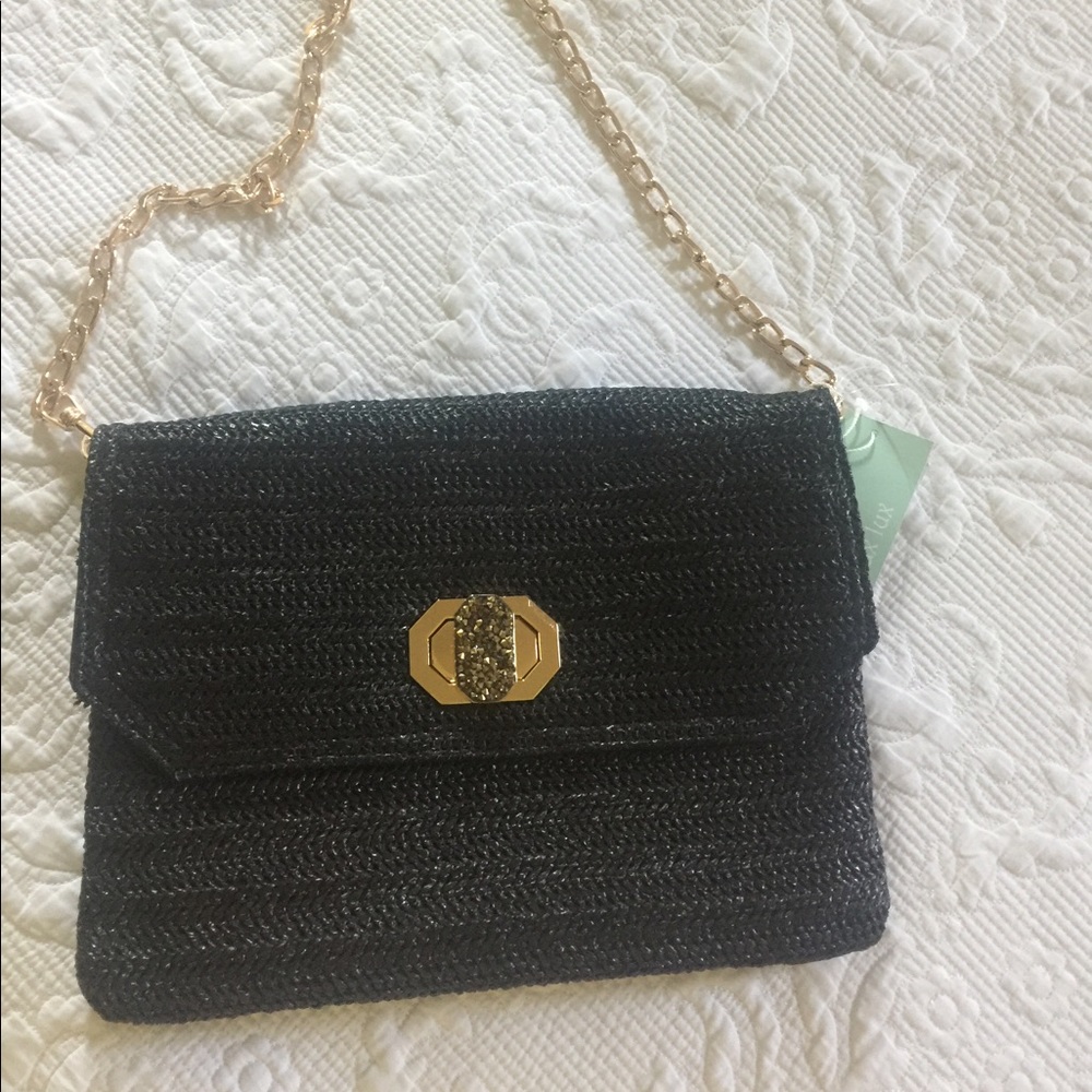 Deux Lux Basketweave Leather Bag