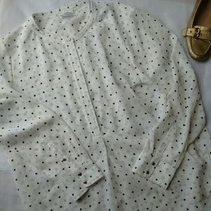 Liz Claiborne white with black blouse