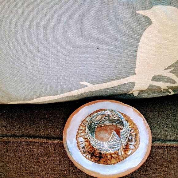 Two Beaded Wire Wrap Wide Band Bracelets - Picture 2 of 7