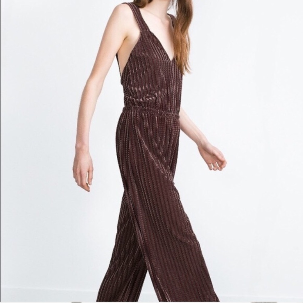Zara Brown Jumpsuit