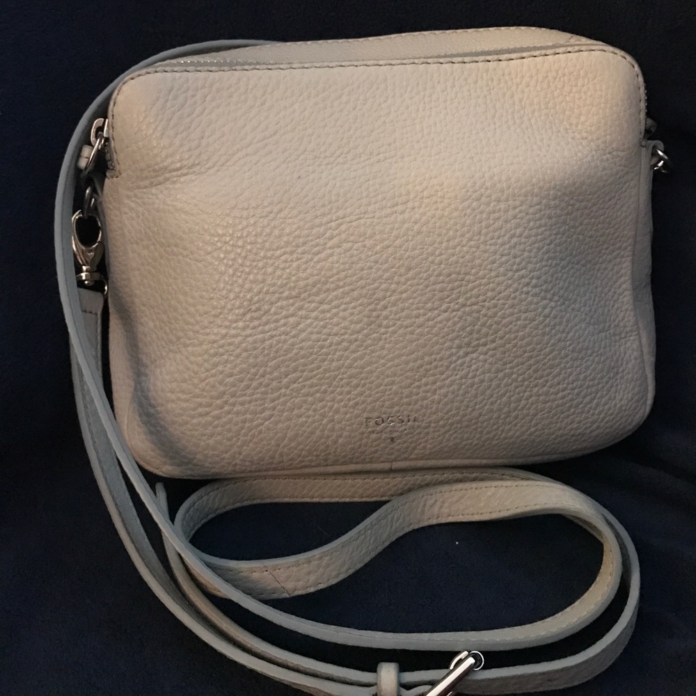 Light blue fossil cross body purse new