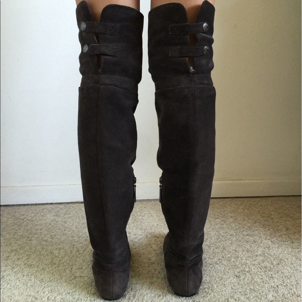 **Sold** Calvin Klein Brown Suede OTK Boot - Picture 2 of 4