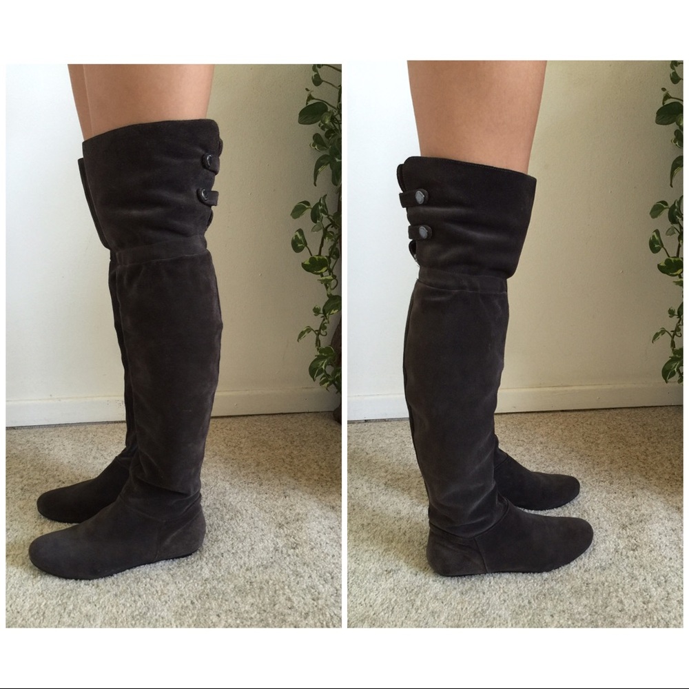 **Sold** Calvin Klein Brown Suede OTK Boot - Picture 3 of 4
