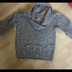 Chicos taupe sparkle sweater