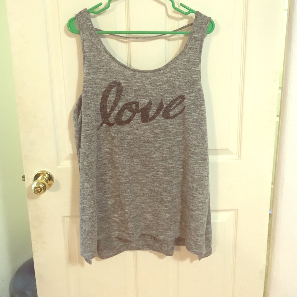 Gray love tank