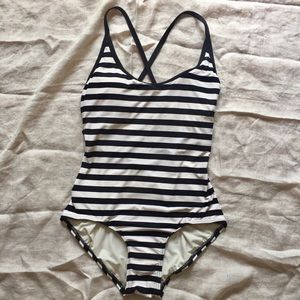 DKNY Striped One Piece Bathing Suit size 6