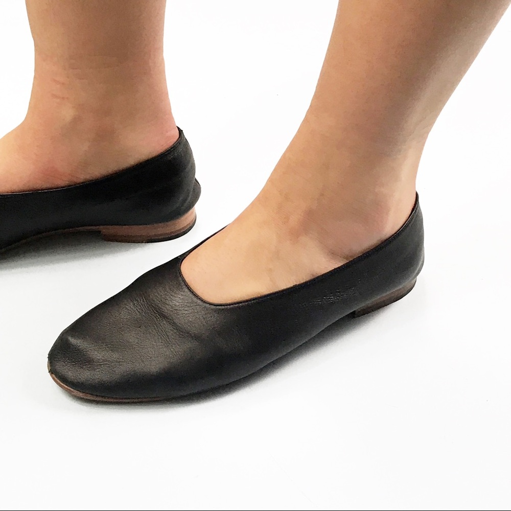Martiniano Glove flats black leather