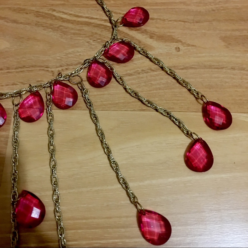 Gorgeous Pink Dangle Statement Necklace - Picture 3 of 5