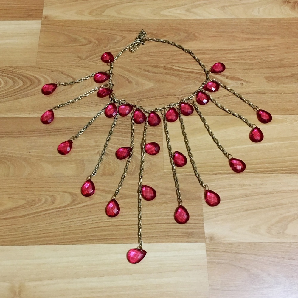 Gorgeous Pink Dangle Statement Necklace - Picture 2 of 5