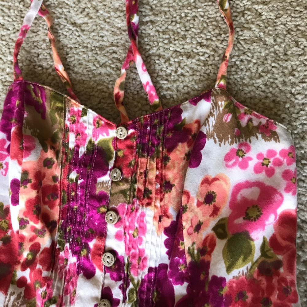 Floral open back dress