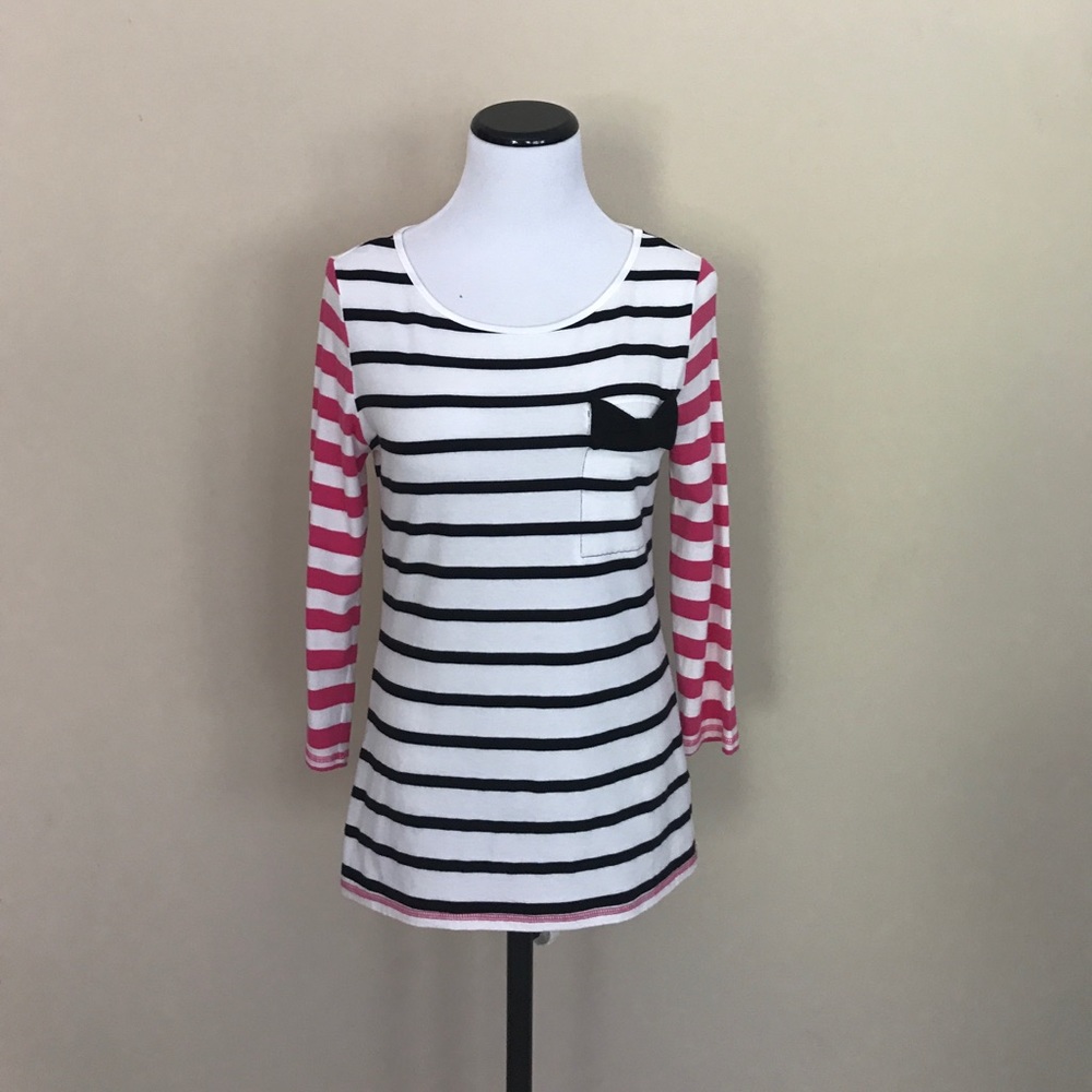 ELLE Long Sleeve Striped Top