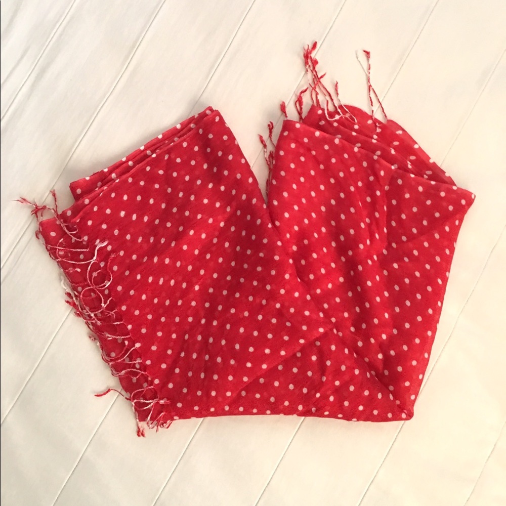 Red Polkadot Fashion Scarf