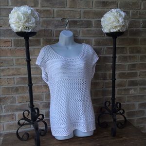 Off -White Knit Summer Cover Up