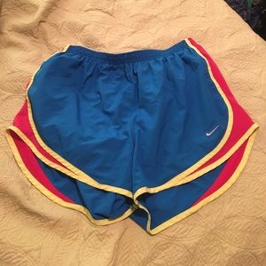 Multi-colored Nike Dry-fit shorts