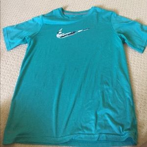 Nike Boys Teal Dri-Fit short sleeve tee