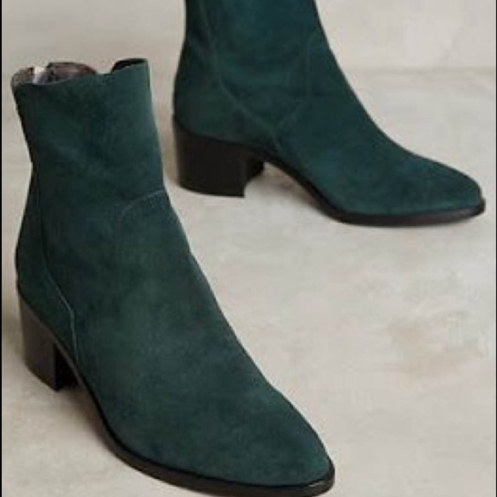 ISO green anthropologie boots