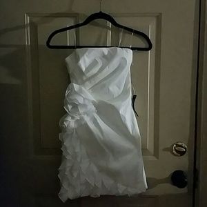 White "teeze me" dress