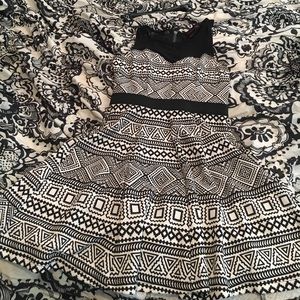 sort of mesh skater dress with aztec prints