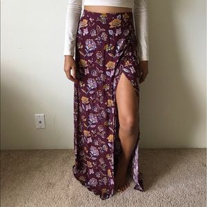 A floral maxi skirt with slit
