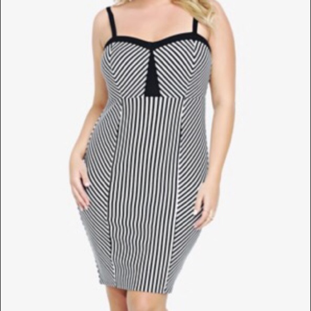 Black and White Stripe Torrid Dress