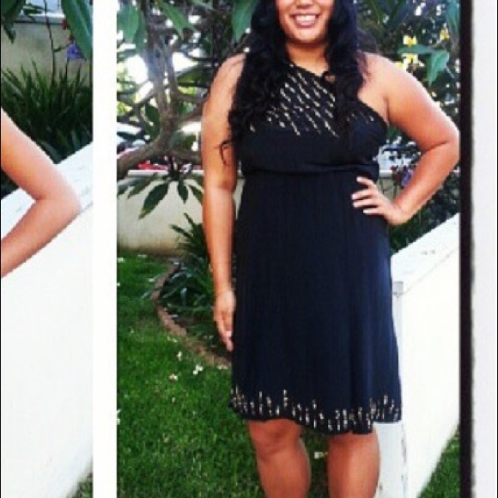 Black One Shoulder Cocktail Dress