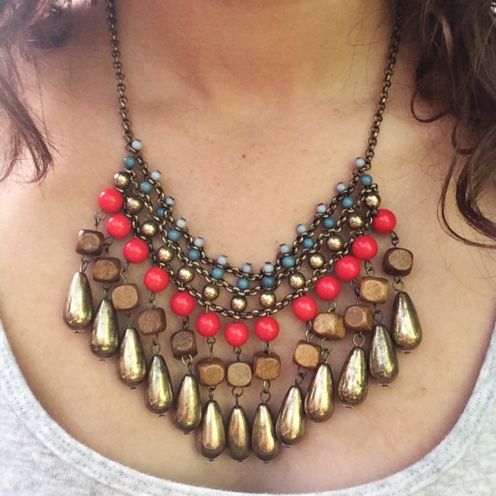 Colorful statement necklace