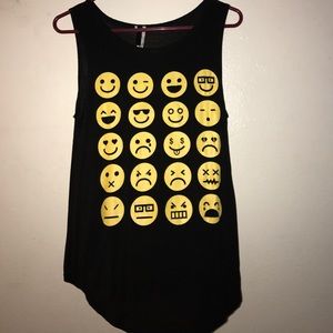 Black emoji tank