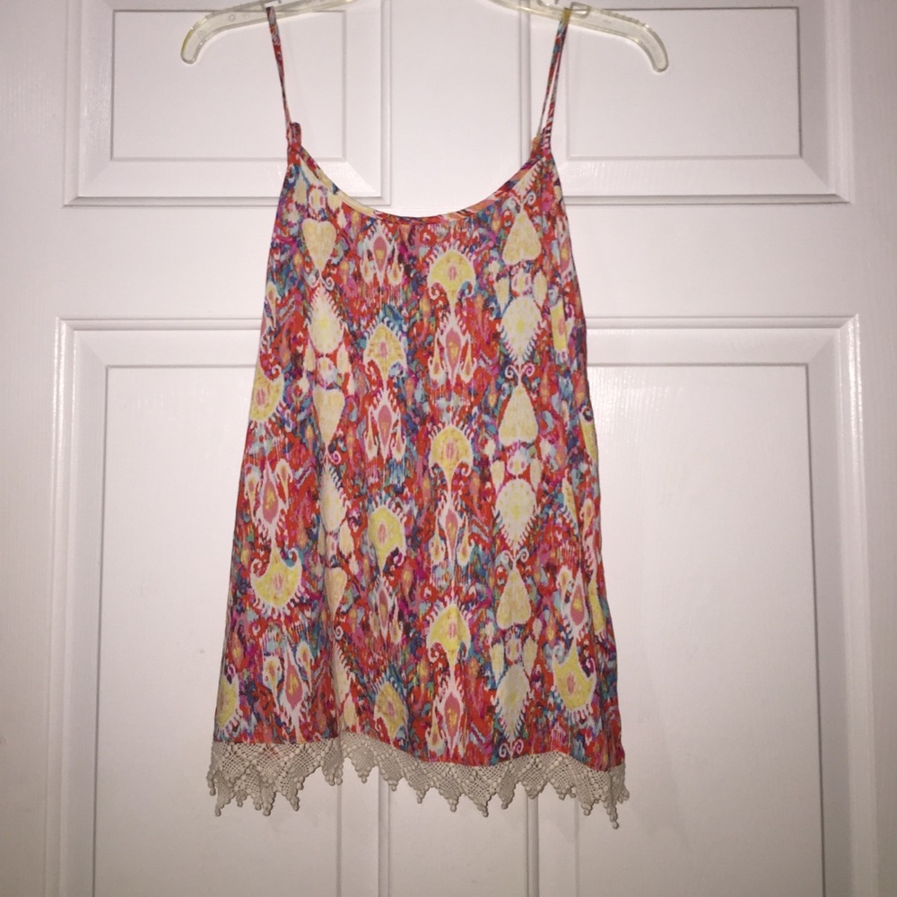 Target Flowy Lace Bottom Tank