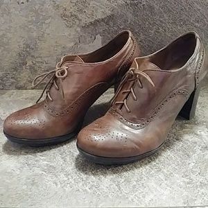 Brown Franco Sarto String Up Heels