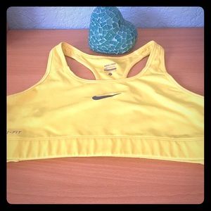 Nike Pro Yellow Sports Bra
