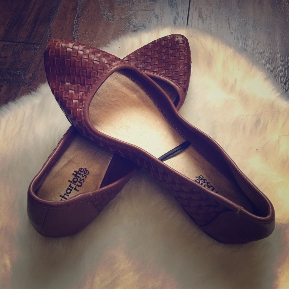 Moroccan Style Brown Braided Flats