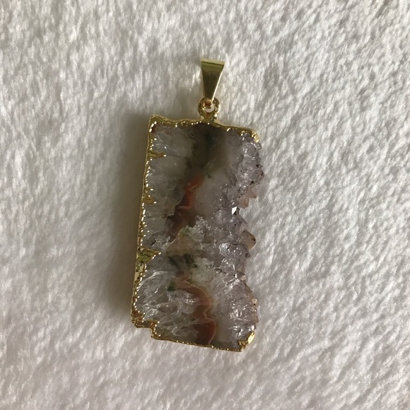 Quartz slice pendant - Picture 1 of 1