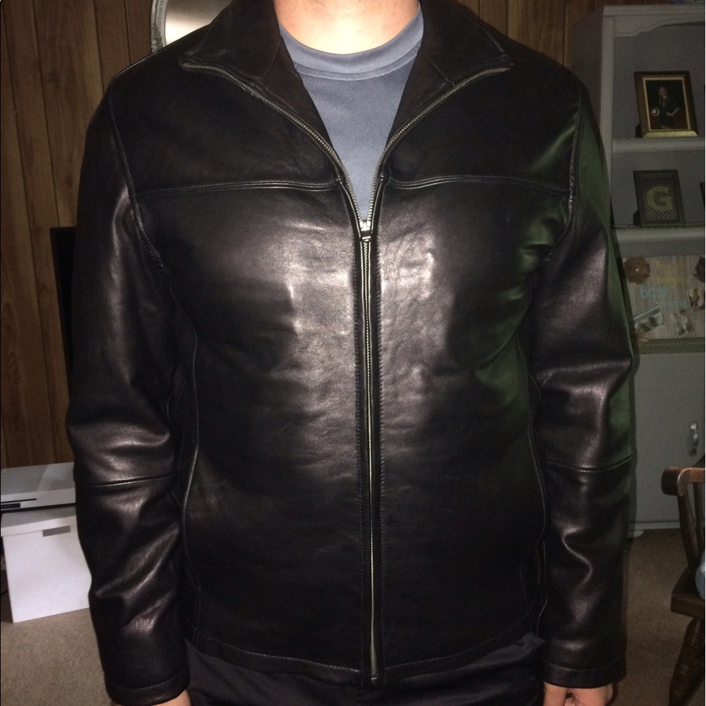 NWOT Emanuel Ungaro Men's Leather Moro Jacket