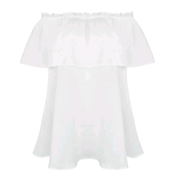 PM Editor Pick🌟NEW! White Ruffle Off Shoulder Top - Picture 3 of 6