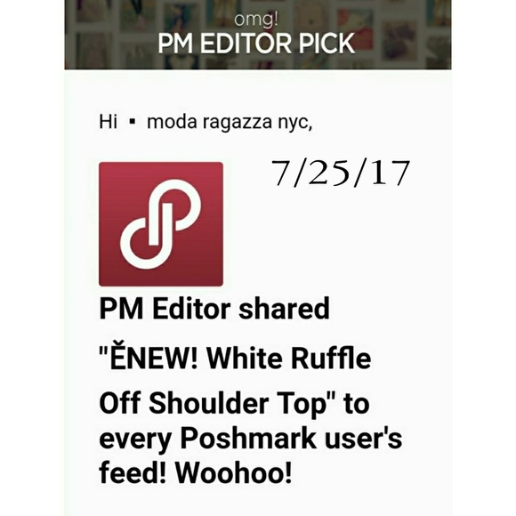 PM Editor Pick🌟NEW! White Ruffle Off Shoulder Top - Picture 6 of 6