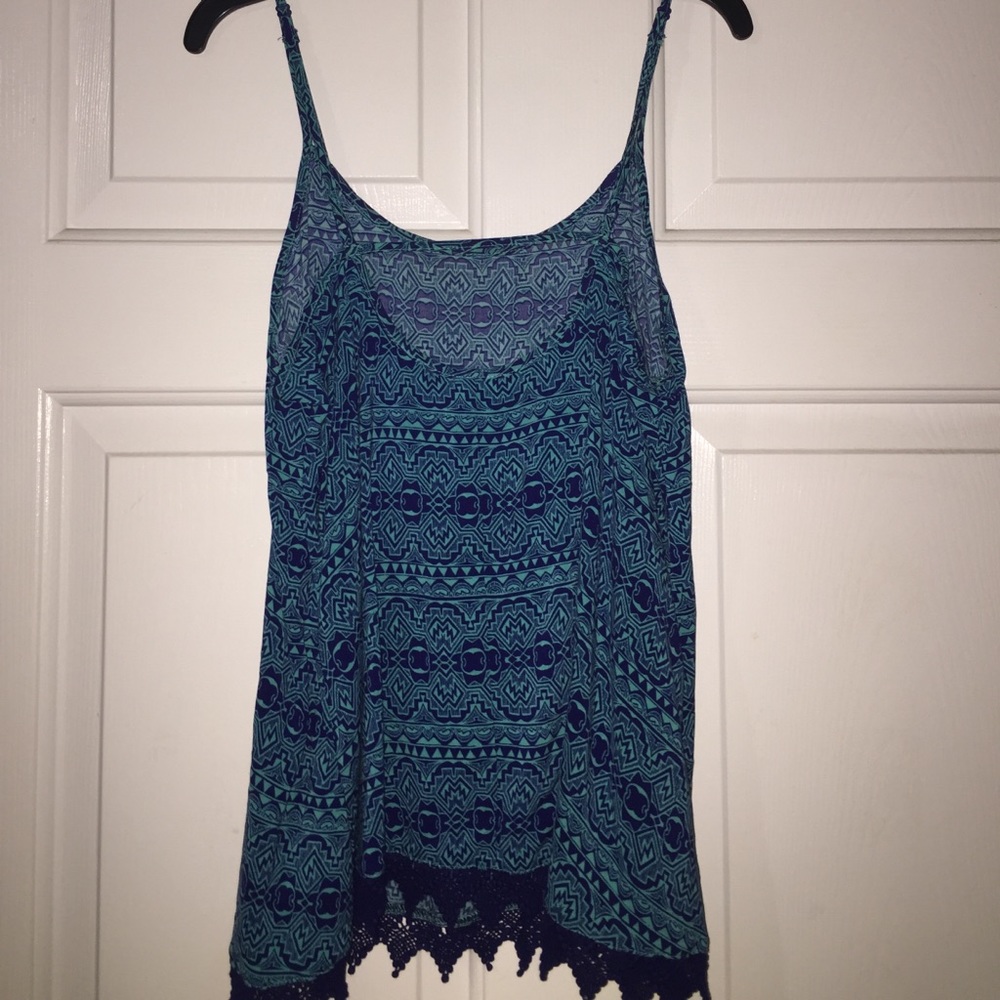 Target Lace Bottom Flowy Tank - Picture 2 of 2