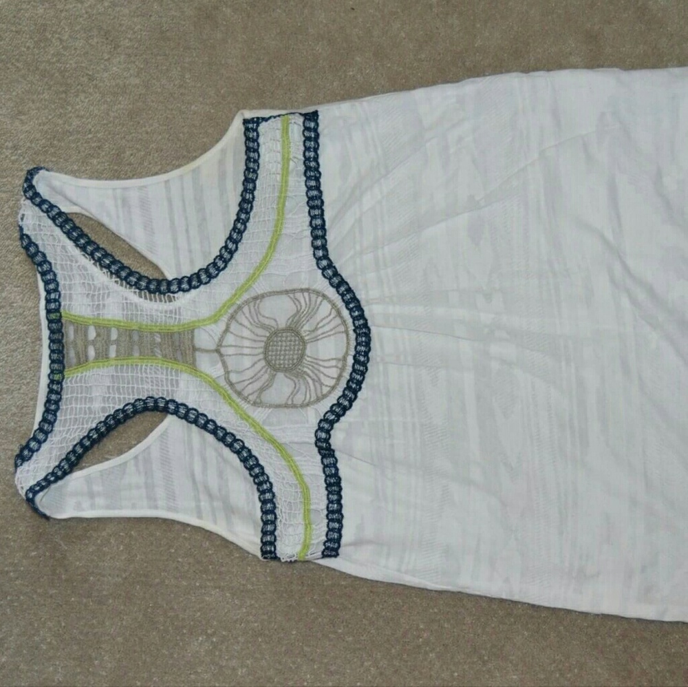 Design History Crochet White Tank Top