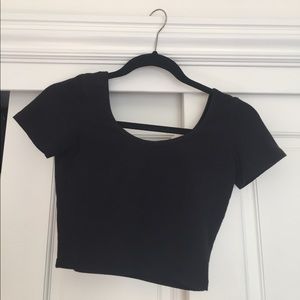 Black crop top