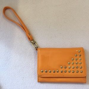 Steve Madden Orange Patent Wristlet