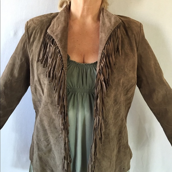 💯 GeNuiNe  R a R e  LeaThEr FaB ViNtaGe FriNgE jAcKet - Picture 2 of 6