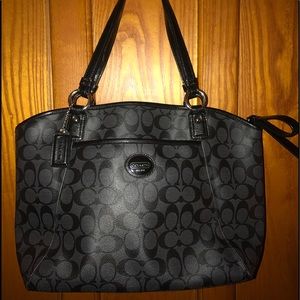 COACH Black and gray tote