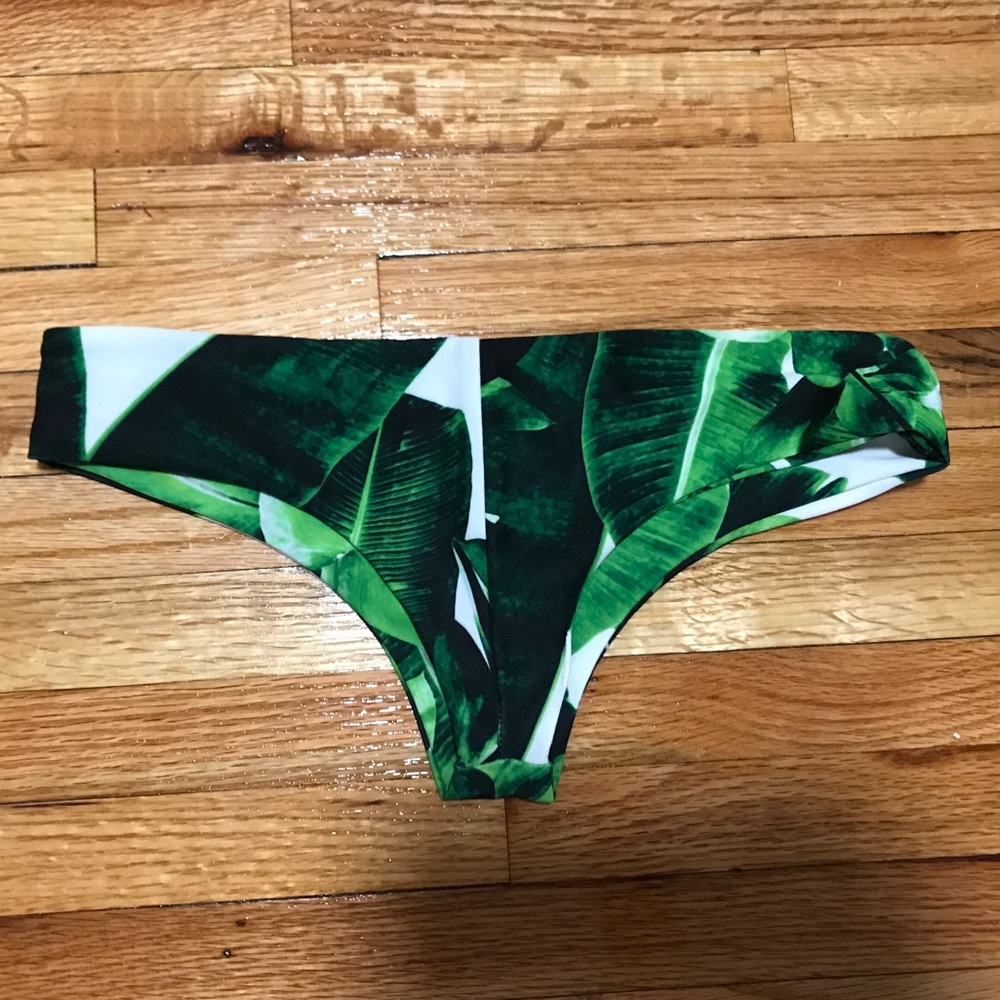 Stone Fox Swim banana leaf bikini bottoms
