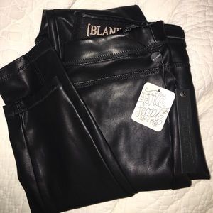 FREE PEOPLE VEGAN LEATHER LEGGINGS
