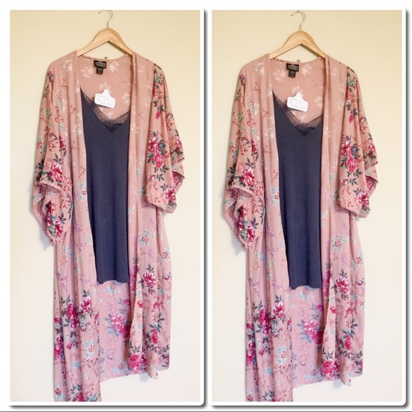 Rose Floral Maxi Kimono - Picture 4 of 5