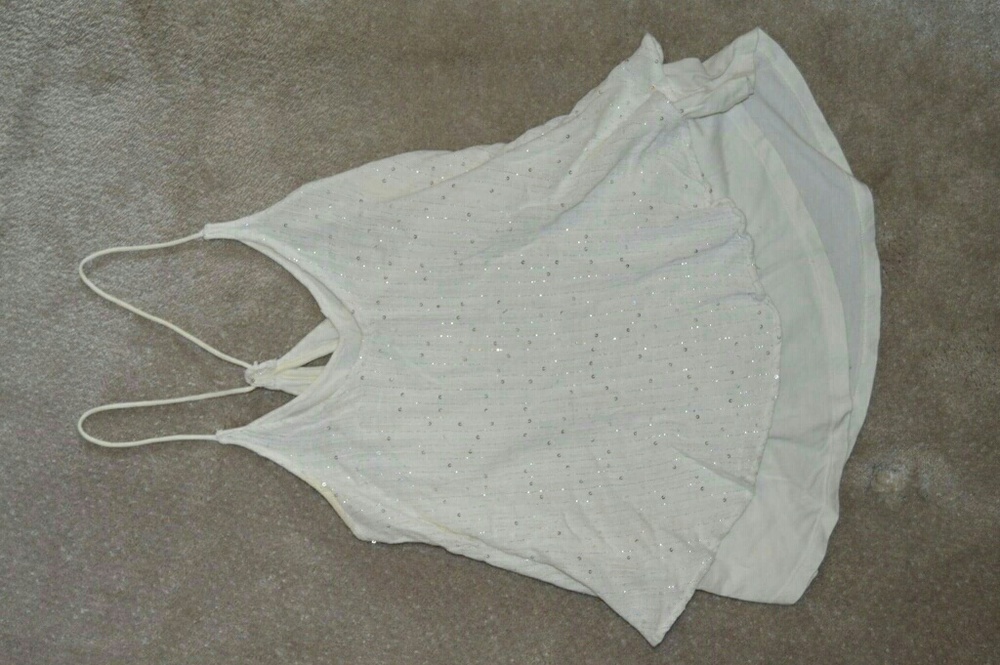 Billabong White Tank Top With Sequins