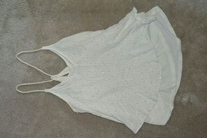 Billabong White Tank Top With Sequins